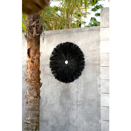 Bazar Bizar Muurhanger de Raffia Juju - Zwart