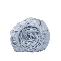 100% tencel hoeslaken (90 x 210) grijs blauw