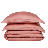 Tencel dekbed overtrek  lit jumeaux xl (260x220) + 2 kussenslopen terra rose