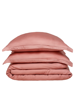 Coco & Cici Tencel duvet cover lit jumeaux xl (260x220) terra rose Coco & Cici Tencel duvet cover lit jumeaux xl (260x220) terra rose