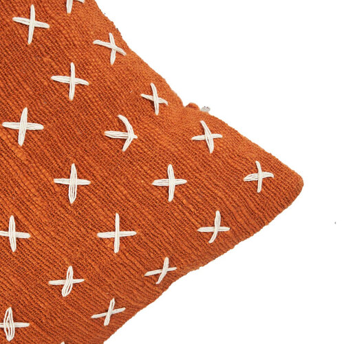 Bazar Bizar The Zillion Kiss Kussenhoes- Terracotta Wit