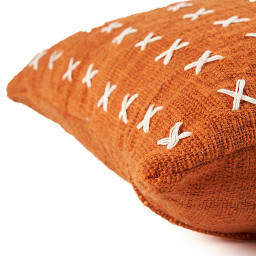 Bazar Bizar The Zillion Kiss Kussenhoes- Terracotta Wit