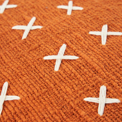 Bazar Bizar The Zillion Kiss Kussenhoes- Terracotta Wit