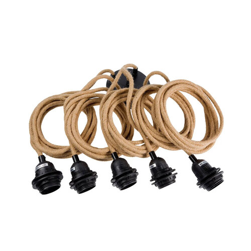 Bazar Bizar Fitting lamps plafond- Jute - 5 fittings