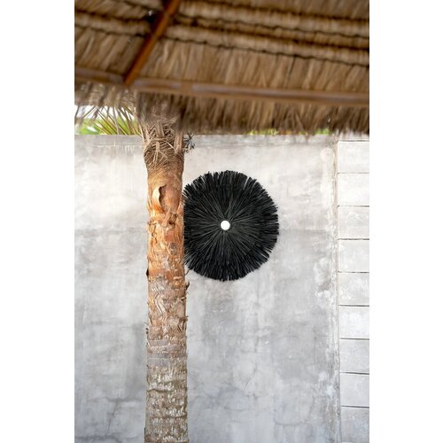 Bazar Bizar Muurhanger de Raffia Juju - Zwart
