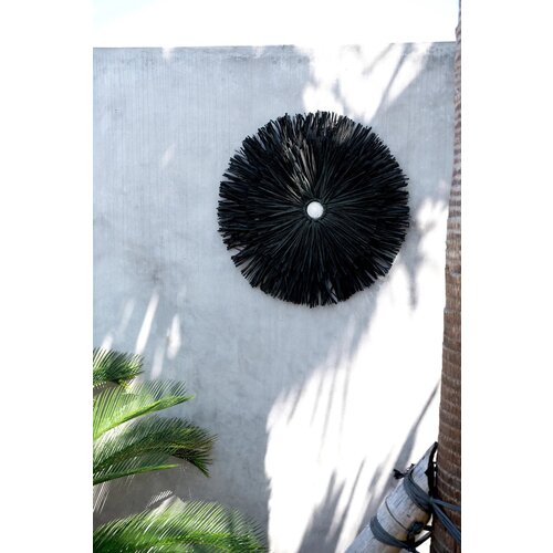 Bazar Bizar Muurhanger de Raffia Juju - Zwart