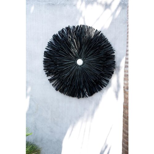 Bazar Bizar Muurhanger de Raffia Juju - Zwart