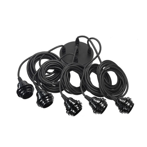 Bazar Bizar Fitting lamps plafond- Zwart - 5 fittings