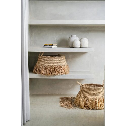 Bazar Bizar De Raffia Deluxe Mand - Naturel - L Bazar Bizar De Raffia Deluxe Mand - Naturel - L