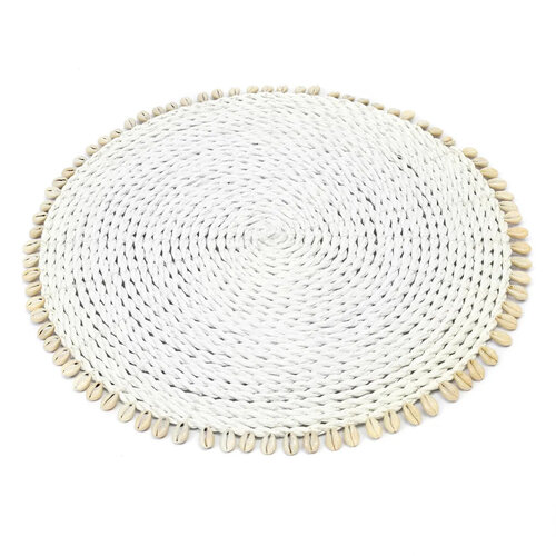 Bazar Bizar The Zeegras Shell Placemat - Wit