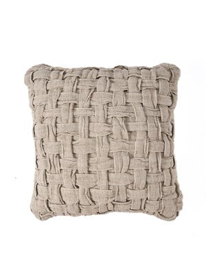 De Linen Crosier Kussensloop - Naturel