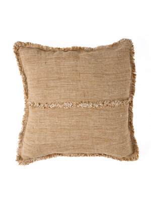 The Sahara Fringe Cushion Cover - Natural Brown - 50x50