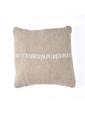The Linen Stitch Cushion Cover - Natural White