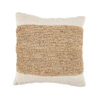 De Raffia Stamp Kussenhoes - Naturel