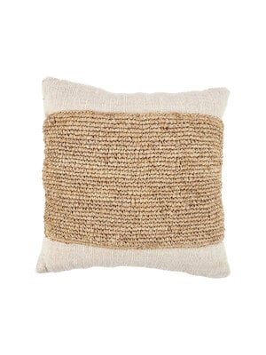 Bazar Bizar Antwerp The Raffia Stamp Cushion Cover - Natural