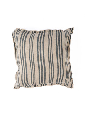 Bazar Bizar Antwerp De Nordic Stripe Kussensloop - Natuurlijke Zwart - 50x50
