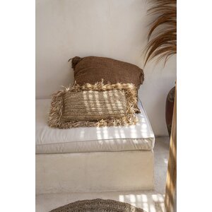 Bazar Bizar Antwerp The Raffia Cushion Cover Rectangular - Natural - 30x50