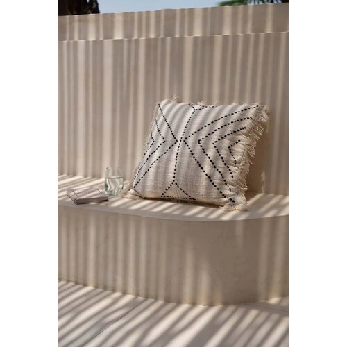 Bazar Bizar Antwerp De Tribal Kussenhoes - Naturel Zwart