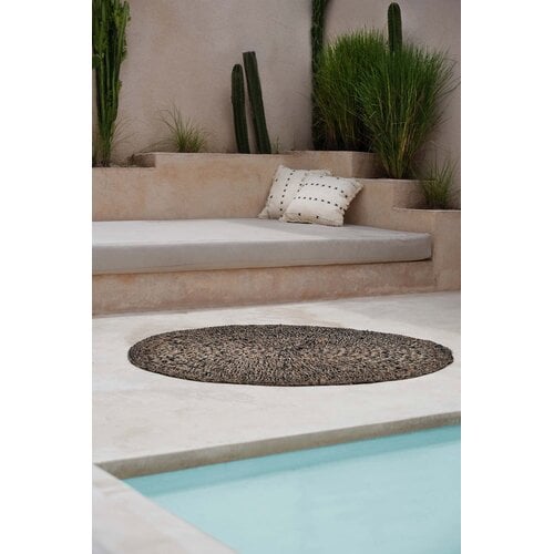 Bazar Bizar Antwerp De French Kiss Kussenhoes - Naturel Zwart