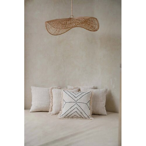 Bazar Bizar Antwerp De Tribal Kussenhoes - Naturel Zwart