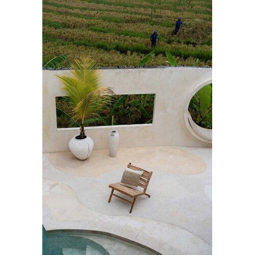 Bazar Bizar Antwerp De Raffia Stamp Kussenhoes - Naturel