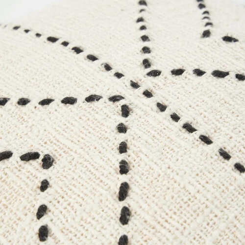 Bazar Bizar Antwerp De Tribal Kussenhoes - Naturel Zwart