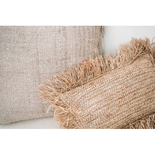 Bazar Bizar Antwerp De Raffia Kussenhoes Rechthoekig - Naturel - 30x50