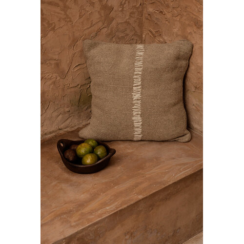 De Linen Stitch Kussensloop - Naturel Wit