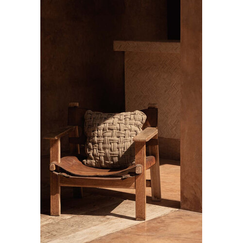 De Linen Crosier Kussensloop - Naturel