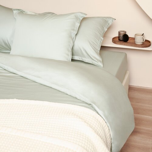 Coco & Cici TENCEL™ - Sateen Kussensloop Grijs Groen Coco & Cici TENCEL™ - Sateen Kussensloop Grijs Groen
