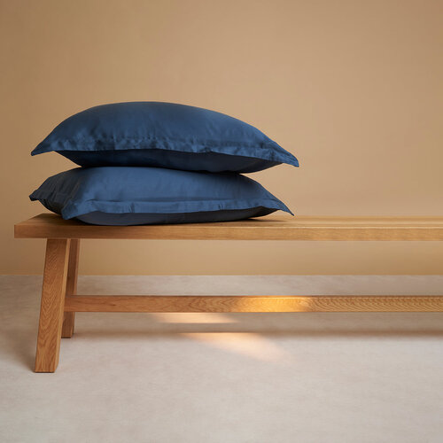 Coco & Cici Tencel kussensloop blauw