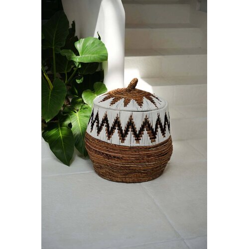 Bazar Bizar De Little Bay Beach Mand - Naturel Wit - L