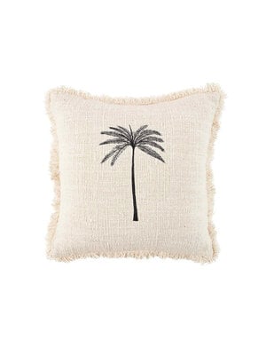 Bazar Bizar Antwerp The Gili Palm Cushion Cover - Natural Black