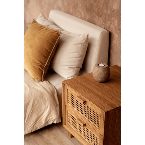 Bazar Bizar Antwerp De Velvet Crush Kussensloop - Mosterd - 50x50