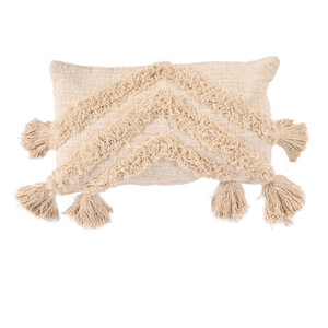 Bazar Bizar Antwerp The Nomad Tassel Cushion Cover - Cream