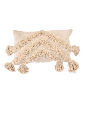 Bazar Bizar Antwerp De Nomad Tassel Kussensloop - Crème