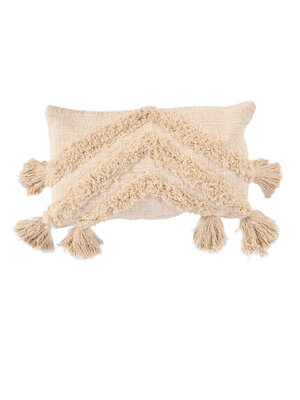 Bazar Bizar Antwerp The Nomad Tassel Cushion Cover - Cream