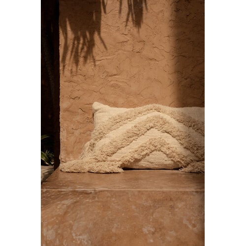 Bazar Bizar Antwerp De Nomad Tassel Kussensloop - Crème