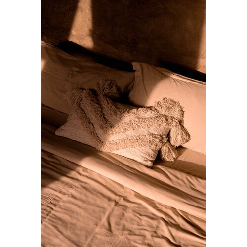 Bazar Bizar Antwerp De Nomad Tassel Kussensloop - Crème