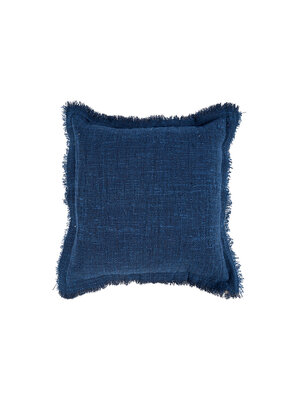 Bazar Bizar Antwerp De Azure Fringe Kussensloop - Indisch Blauw