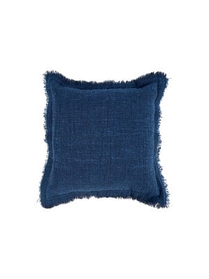 Bazar Bizar Antwerp The Azure Fringe Cushion Cover - Indian Blue