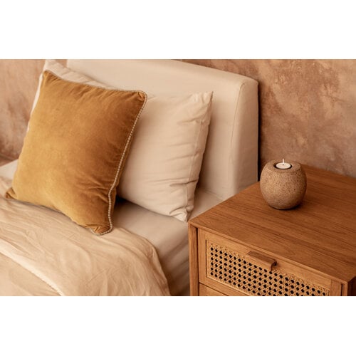 Bazar Bizar Antwerp De Velvet Crush Kussensloop - Mosterd - 50x50