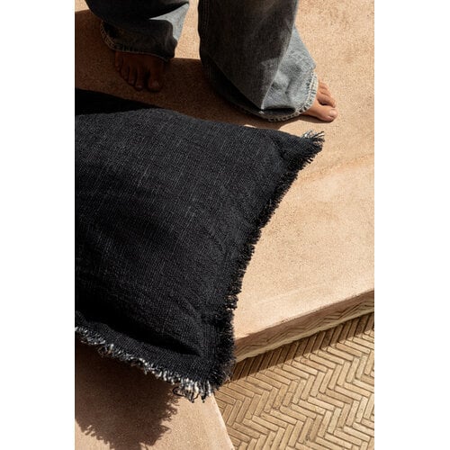 Bazar Bizar Antwerp De Azure Fringe Kussensloop - Indisch Blauw