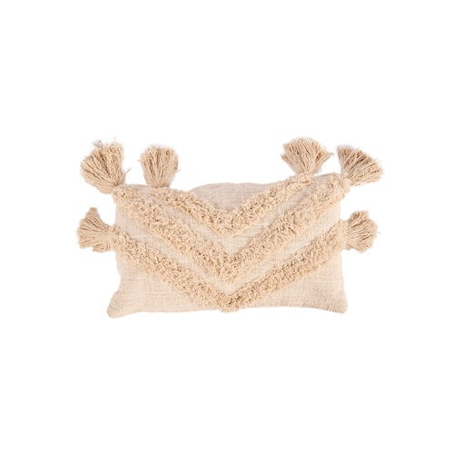 Bazar Bizar Antwerp De Nomad Tassel Kussensloop - Crème