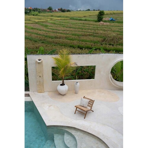 Bazar Bizar The Isla Palm Kussenhoes- Natural Wit
