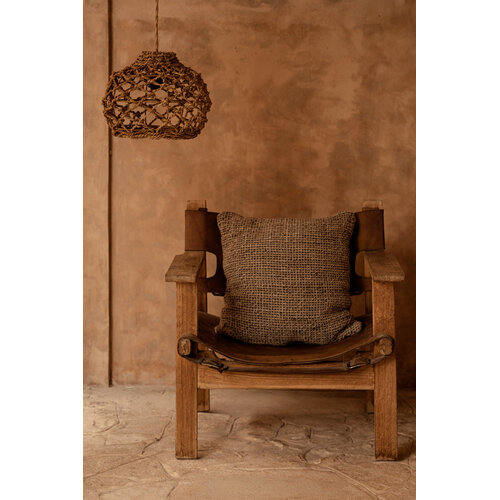 Bazar Bizar Antwerp De Linen Grain Kussensloop - Naturel Zwart