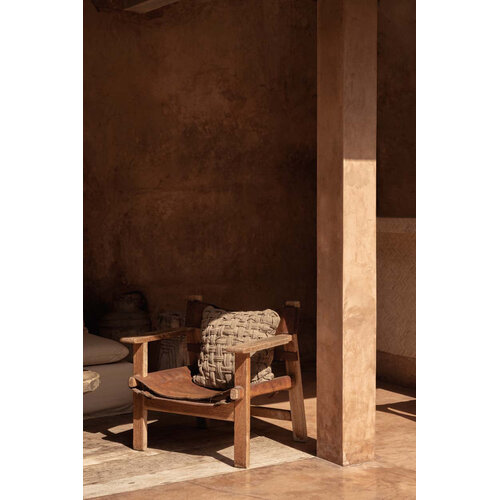 De Linen Crosier Kussensloop - Naturel