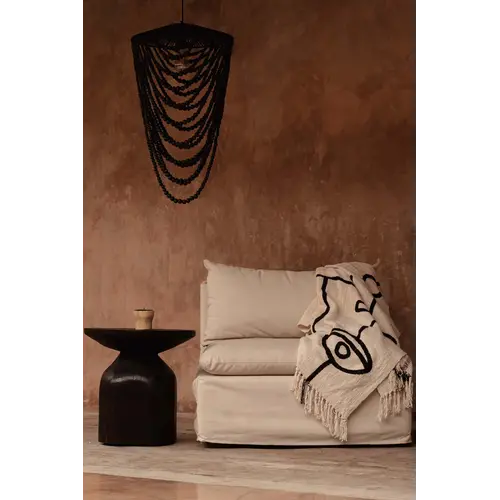 Bazar Bizar The Evil Eye Bedsprei - Natural Black