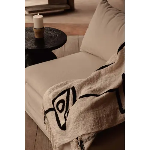 Bazar Bizar The Evil Eye Bedsprei - Natural Black