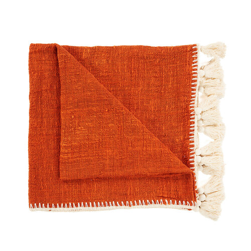 Bazar Bizar The Stitch Bed Throw - Terracotta
